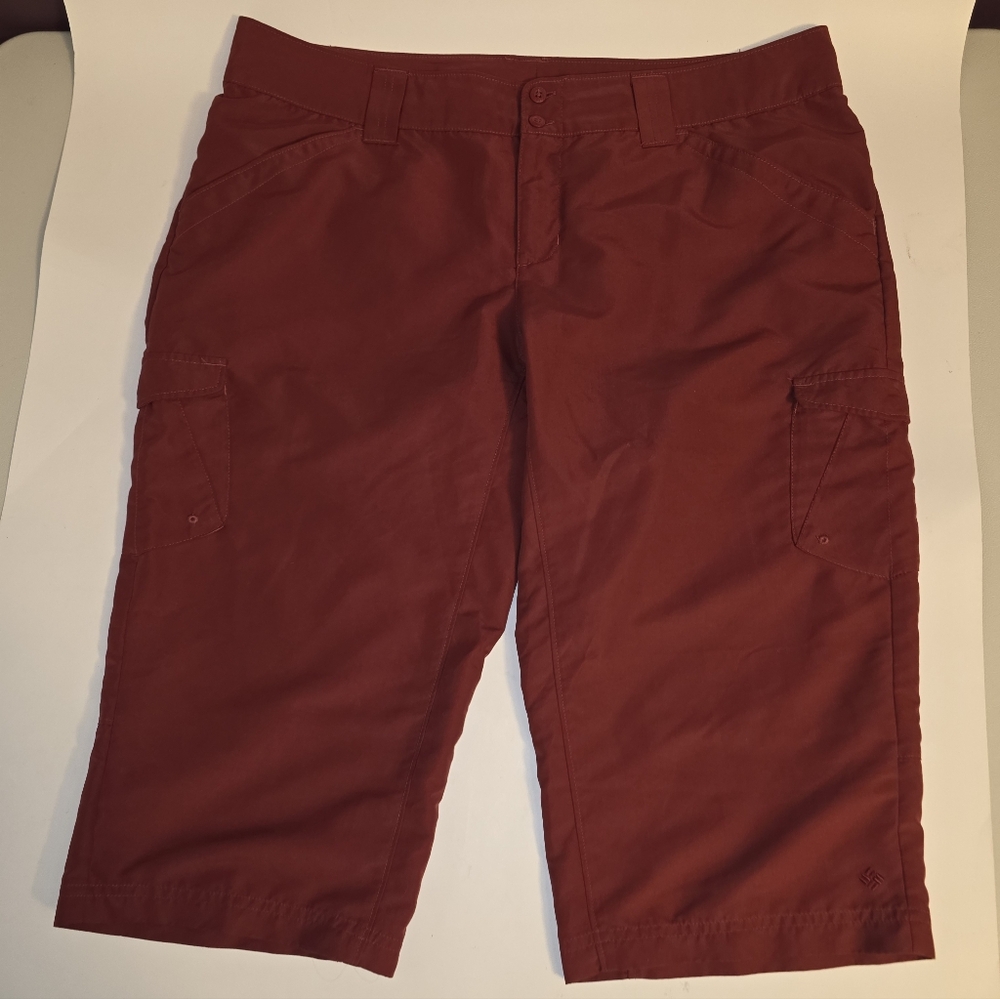 Columbia Omni Shade Cropped Pants Size 12W 18L Red